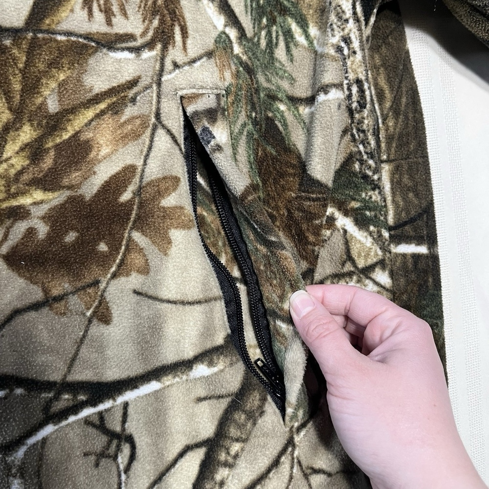 Remington Mossy Oak Camo Fleece Brown Jacket Men’s XL Hunting Full Zip Outdoor - Picture 2 of 12